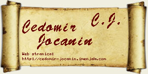 Čedomir Jočanin vizit kartica